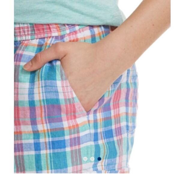 Vineyard Vines Madras Linen Plaid Shorts M NWOT - Picture 3 of 9